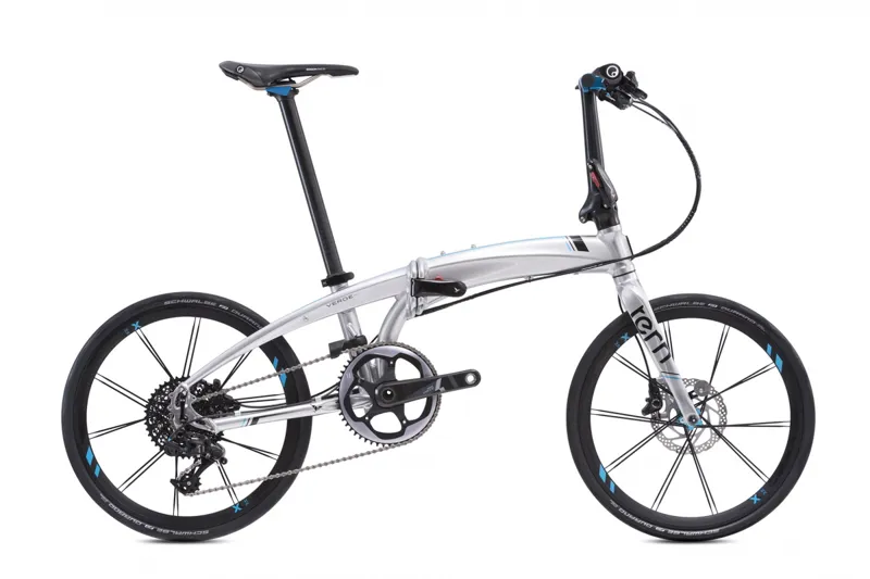 Tern Verge X11 Folding Bike 451mm Wheels 2023 in Chrome Silver-1